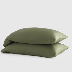 NWT QUINCE Bamboo Pillowcase Set Standard Olive 5862